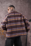 Oversize Kalıp Unisex Cepli Kaşe Oduncu Gömlek