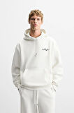 Kapuşonlu Elektro Man Baskılı Unisex Oversize Kalıp Hoodie