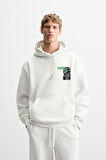 Kapuşonlu Everything Baskılı Oversize Kalıp Hoodie