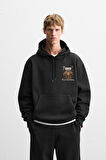 Kapuşonlu Rapido Y Sencıllo Baskılı Oversize Hoodie 