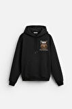 Kapuşonlu Rapido Y Sencıllo Baskılı Oversize Hoodie 