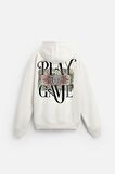 Kapuşonlu Play The Game Baskılı Unisex Hoodie