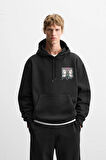 Kapuşonlu So What Baskılı Oversize Kalıp Unisex Hoodie