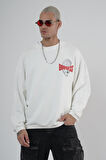 Bisiklet Yaka Darkness Baskılı Oversize Unisex Sweatshirt