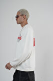 Bisiklet Yaka Darkness Baskılı Oversize Unisex Sweatshirt