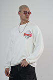 Bisiklet Yaka Darkness Baskılı Oversize Unisex Sweatshirt