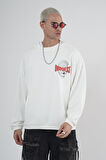 Bisiklet Yaka Darkness Baskılı Oversize Unisex Sweatshirt