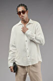 Uzun Kol Düz Keten Gömlek