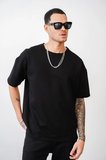 Bisiklet Yaka Battal Boy Oversize Kalıp Basic Tişört