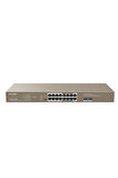 IP-COM - G1118P-16- 250W Unmanaged,16Ge Rj45 Ports Poe,2Gb Sfp Ports 16 Port Poe, 1U Rack M. Metal Case