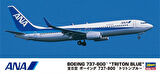 Hasegawa 37 10737 1/200 Ölçek, Boeing 737-800 ANA (Triton Blue), Yolcu Uçağı Plastik Model Kiti