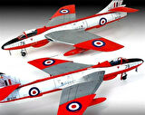 Academy 12312 1/48 Ölçek, RAF & Export Hawker Hunter F.6/FGA.9 Savaş Uçağı, Plastik Model kiti