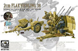 AFV Club AF35149 1/35 Ölçek, 4X2cm Flakvierling 38 with Trailer Uçaksavar, Plastik Model kiti