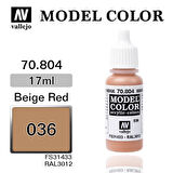 Vallejo 70804 18 ml. (36) Beige Red-Matt, Model Color Serisi Model Boyası