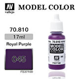 Vallejo 70810 18 ml. (45) Royal Purple-Matt, Model Color Serisi Model Boyası