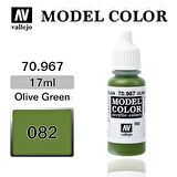 Vallejo 70967 18 ml. (82) Olive Green-Matt, Model Color Serisi Model Boyası