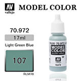 Vallejo 70972 18 ml. (107) Light Green Blue-Matt, Model Color Serisi Model Boyası