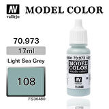 Vallejo 70973 18 ml. (108) Light Sea Grey-Matt, Model Color Serisi Model Boyası