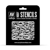 Vallejo ST-CAM004 1/32-1/35 Pikselli Modern Kamuflaj Şemalı Esnek Boya Şablonu