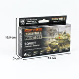 Vallejo 70202 6x18 ml. Soviet Armour & Infantry , Model Color Serisi Model Boyası Seti
