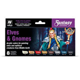 Vallejo 70242 8x18 ml. Elves & Gnomes, by Angel Giraldez, Model Color Serisi Model Boyası Seti