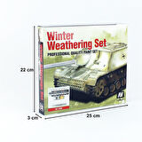 Vallejo 72220 9x18 ml. Kış Eskitme Seti ve Fırça, Model Color Serisi Model Boyası Seti