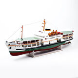 QD400 100 cm. Paşabahçe Yolcu Vapuru,Camekan ile Sergilemeye Hazır Gemi Modeli