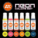 AK 11610 6x17 ml. Neon Renkleri, Akrilik Model Boyası Seti