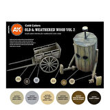 AK 11674 6x17 ml. Eski ve Yıpranmış Ahşap Renkleri-B, Akrilik Model Boyası Seti