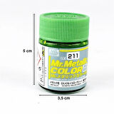 Mr.Hobby GX-211 18 ml. Metallic Yellow Green, Metalik Serisi Model Boyası