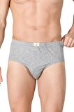  Erkek Süprem Slip Gri Melanj | Kompedan K0037