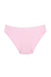 Fitilli Ribana Pamuklu Dantelli Esnek Slip Bikini Külot | Bebek Pembesi