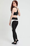 Kadın Ultra Slim Plates Tayt | Siyah 22024