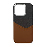 Iphone 15 Elega Deri Kılıf - Kahverengi