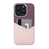 Iphone 15 Elega Deri Kılıf - Pembe