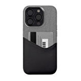 Iphone 15 Elega Deri Kılıf - Siyah