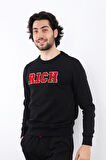 Rich Erkek Baskılı Sweatshirt