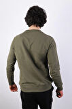 Haki Erkek Baskılı Sweatshirt