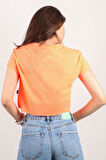 Kadın Kısa Kollu Crop Bluz