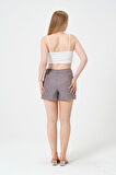 Gri Şort Etek