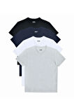 Erkek 4'lü Paket Kısa Kollu V Yaka T-Shirt