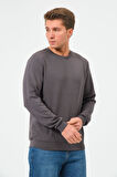 Erkek Oversize Bisiklet Yaka Sucuba Sweatshirt
