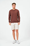Erkek Oversize Bisiklet Yaka Sucuba Sweatshirt