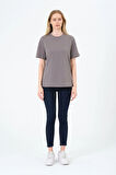 Kadın Bisiklet Yaka Kısa Kollu  Basic T-Shirt - İnterlok Kumaş