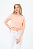 Kadın Kısa Kollu Oversize Crop