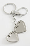 Kalp Kapaklı Çelik Kolye Ucu ve Anahtarlık