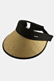 Kasketli Hasır Plaj Şapkası