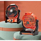 Mini Şarjlı Ledli Kare Fan