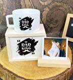 Kral Baba Tasarımlı Kutulu Kupa Ve Ahşap Fotoğraf Tutucu Set