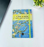 Van Gogh Badem Çiçeği Tasarımlı Lastikli Defter